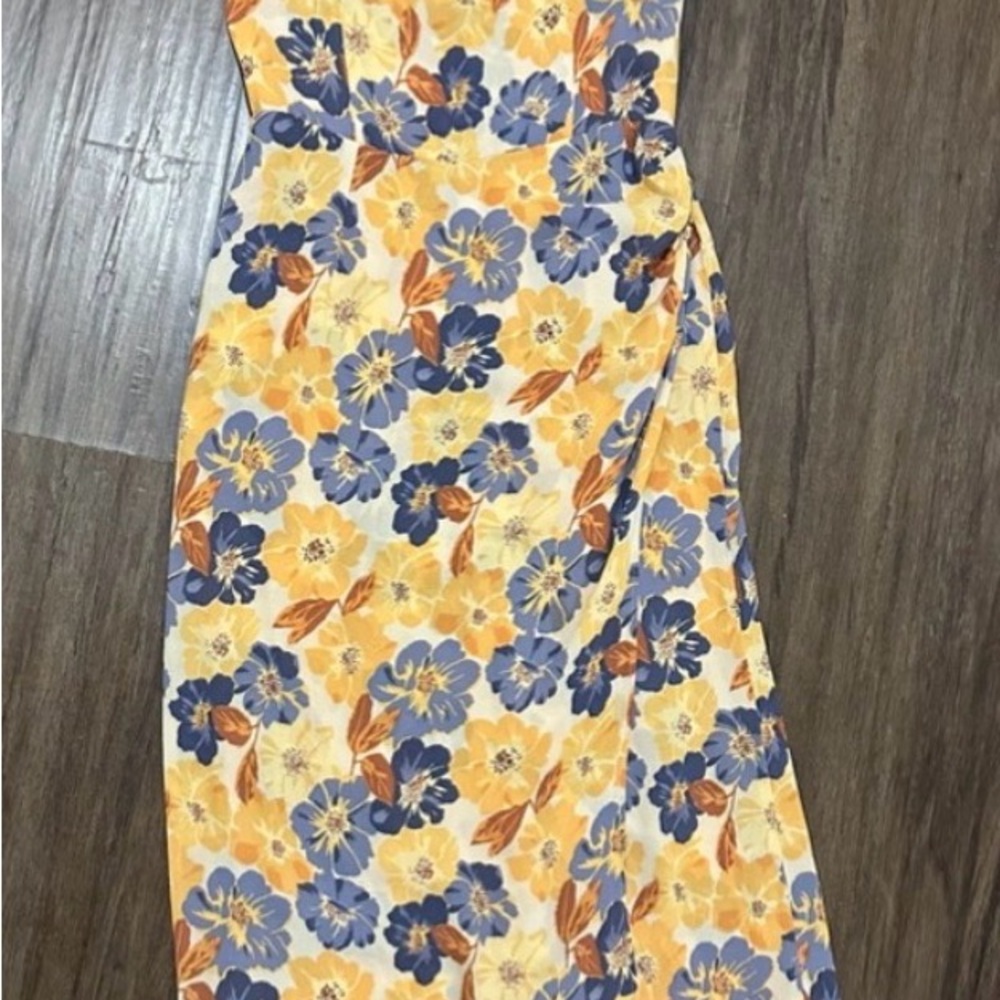 Reformation Yellow Floral Midi Dress - Picture 3 of 4
